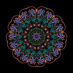 Circular pattern. Ornate mandala.
