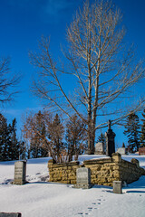 Union Cemetary in the grips of winter. Calgary, Alberta, Canada