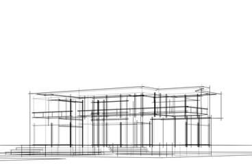 sketch of building