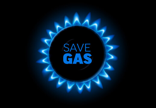 Save Gas Message Poster Banner Flyer Template