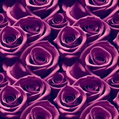 Seamless floral pattern, elegant flower background with roses, 3d illustration