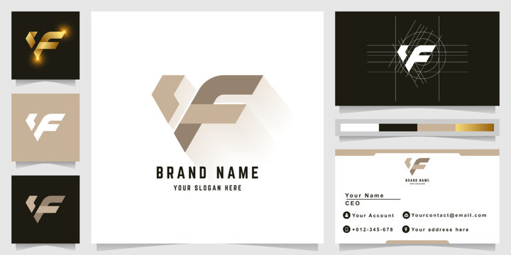 Letter VF or LF monogram logo