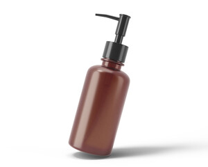 Blank Cosmetics Amber Spray Bottle packaging with transparent background.