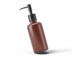 Blank Cosmetics Amber Spray Bottle packaging with transparent background.