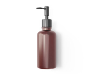 Blank Cosmetics Amber Spray Bottle packaging with transparent background.