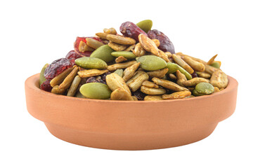 Salad topping. A mix of seeds. The image has a transparent background