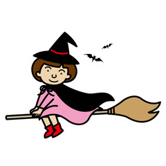 ハロウィンで仮装をするる女の子