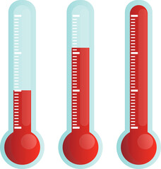 Cartoon thermometer graphic icon vector illustration