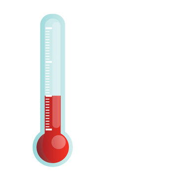 Cartoon thermometer graphic icon vector illustration
