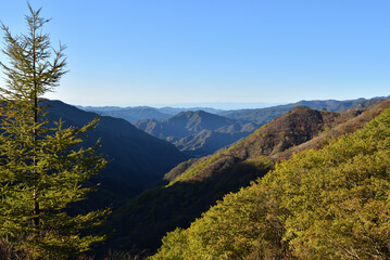 Climbing mountains in Autumn, Nikko, Tochigi, Japan 