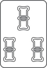 三索の線画麻雀牌