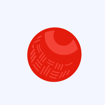 Red Kickball Dodgeball Ball Vector Illustration
