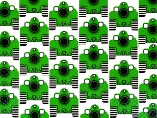 seamless pattern with monsters