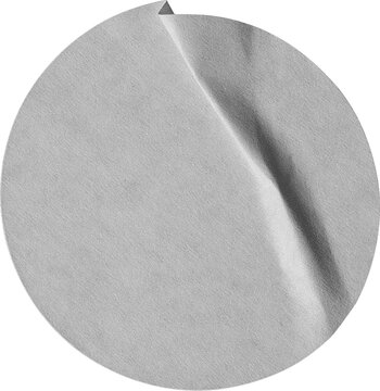 Crumpled White Round Sticker Asset From Real Photography Isolated Png