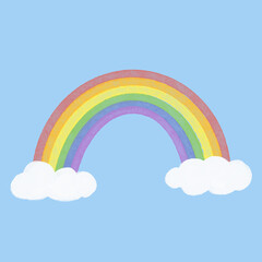 Rainbow in the sky, illustration