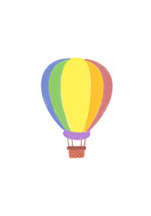Fototapeta premium hot air balloon, rainbow balloon, illustration
