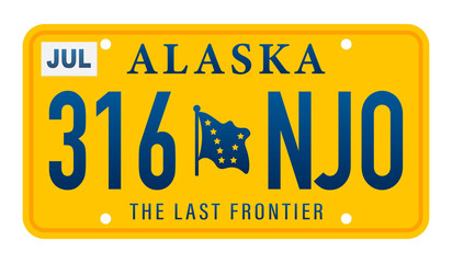 American alaska number. Retro style. Classic retro symbol.  template.