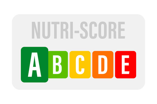 Nutri score for packaging design. Logo, icon, label.  stock illustration.