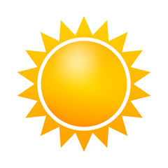 Set Realistic sun icon for weather design on white background.  stock illustration.