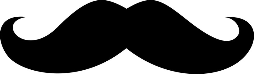 BLACK MUSTACHE ICON 
