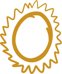 Abstract Doodle Sun Icon
