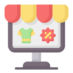 online shop flat icon