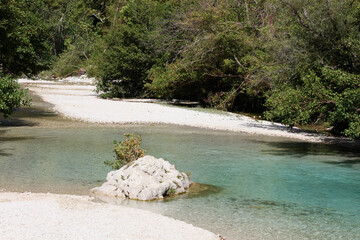 Acherontas river exploring Greece holidays mood summer traveling amazing Greek nature scape background in high quality big size prints