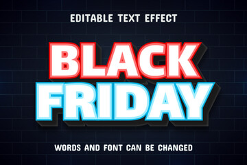 Black friday 3d text effect