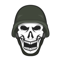 army skull head vector illustration