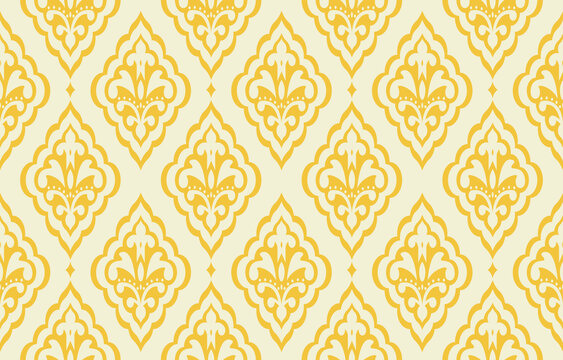 seamless geometric pattern. Tribal Art Ikat Ogee in traditional classic. based on ikat fabric style. Vector illustration.