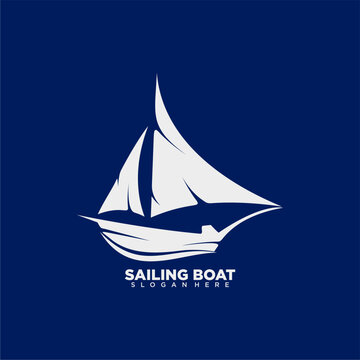 Sailing ship logo. sailing ship graphic illustration