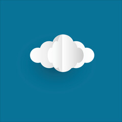 cloud icon on blue