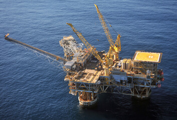 west tuna platform aerial-side on in Bass Strait.
