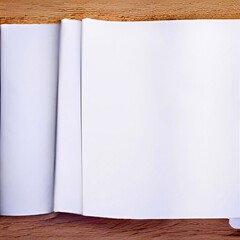 White paper on wooden table 