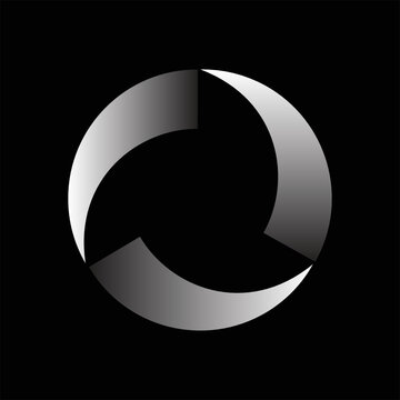 black and white abstract sphere