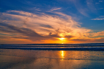 sunset over the sea