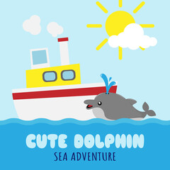 Cute dolphin adventure