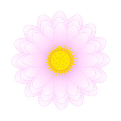 lotus flower illustration in white and yellow. This picture is suitable for your design ornament. 