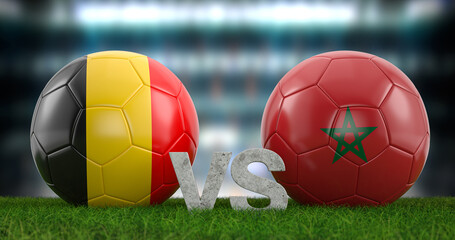 Football world cup group F Belgium vs Morocco