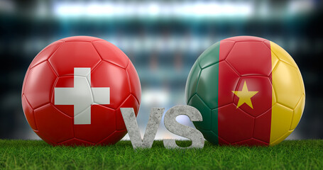 Football world cup group G Switzerland vs Cameroon