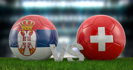 Football world cup group G Serbia vs Switzerland