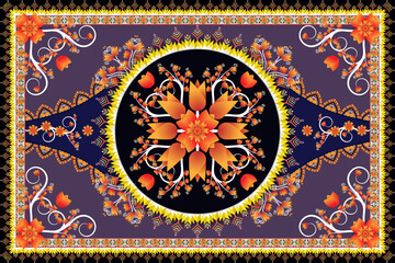 Oriental flower ethnic pattern traditional.Design for background