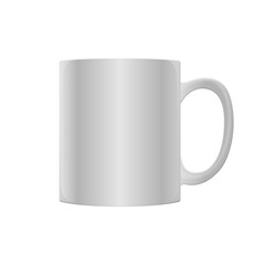 white mug isolated on white