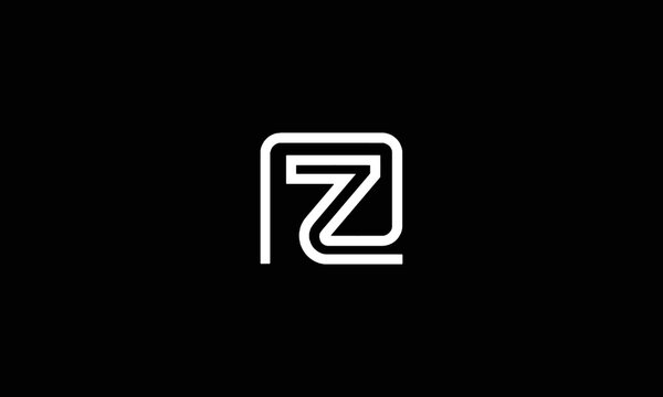 creative monogram letter pz logo design template.