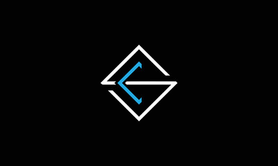 Fototapeta premium SC monogram minimal logo design concept vector illustration