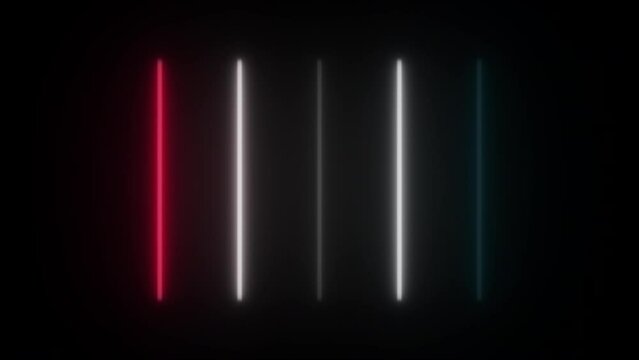 Concept 96-N1 Animated abstract neon light with led light effect and flickering pattern.