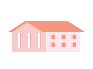 pink warehouse building facade