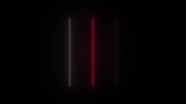 Concept 97-N1 Animated abstract neon light with led light effect and flickering pattern.