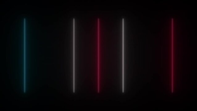 Concept 98-N1 Animated abstract neon light with led light effect and flickering pattern.