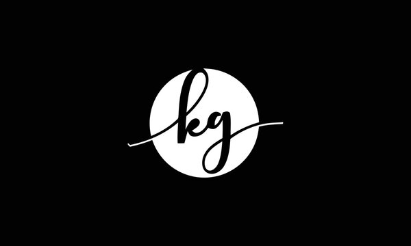 creative monogram letter kg logo design template.